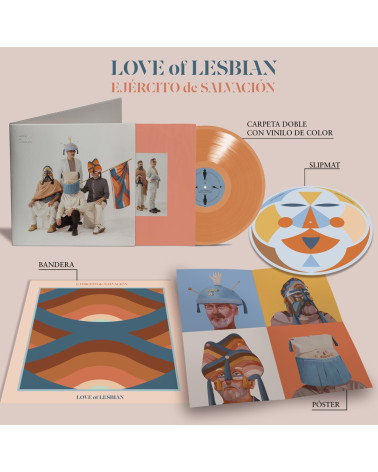 Nuevo Disco Love Of Lesbian Vinilo Slipmat Bandera Postal Firmada